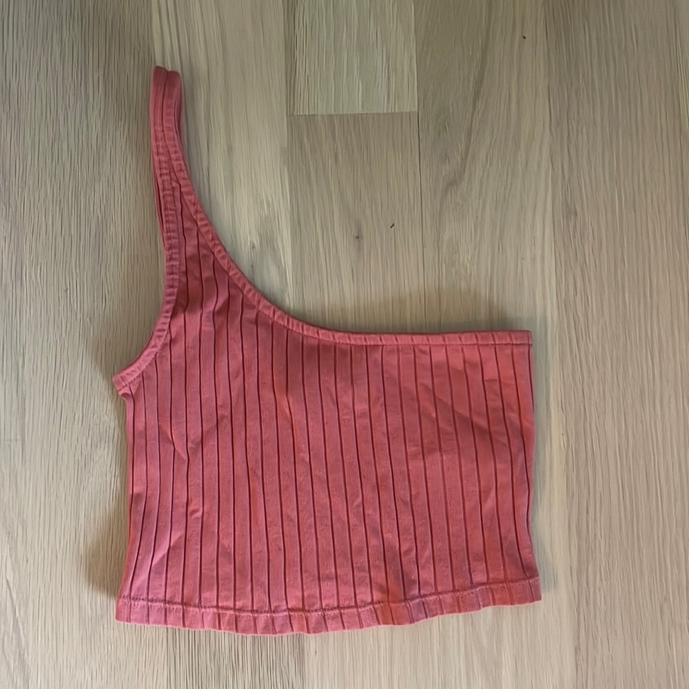 Ribbed Out From Under one-shoulder crop top